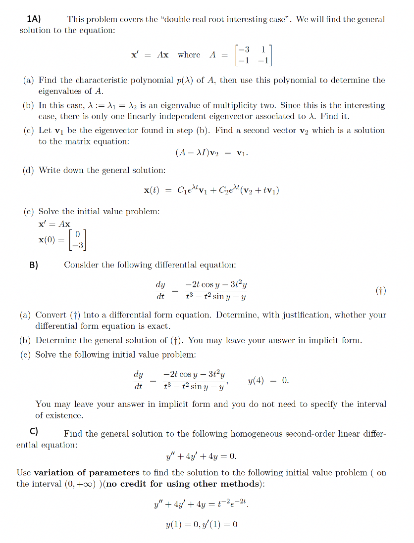 Solved 1A) This problem covers the 