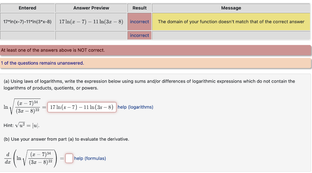 Solved (a) Using Laws Of Logarithms, Write The Expression | Chegg.com