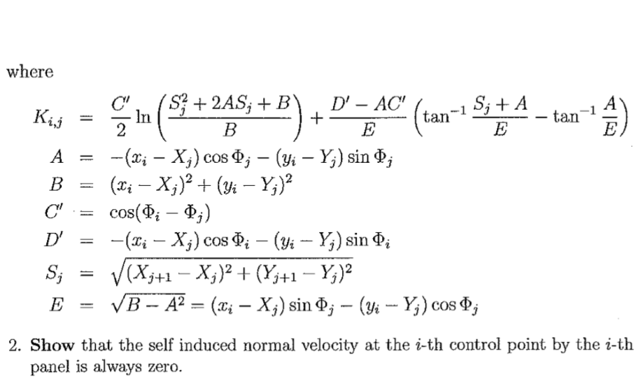 Example 9 Vortex Panel Method Similar To The Sour Chegg Com