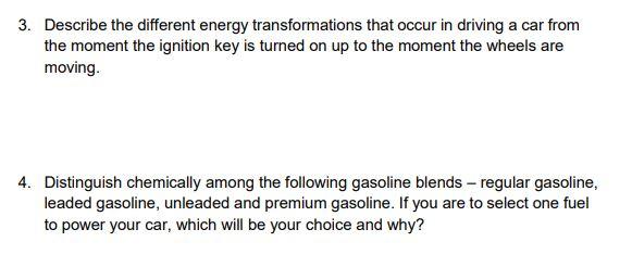 Solved Describe the different energy transformations that | Chegg.com