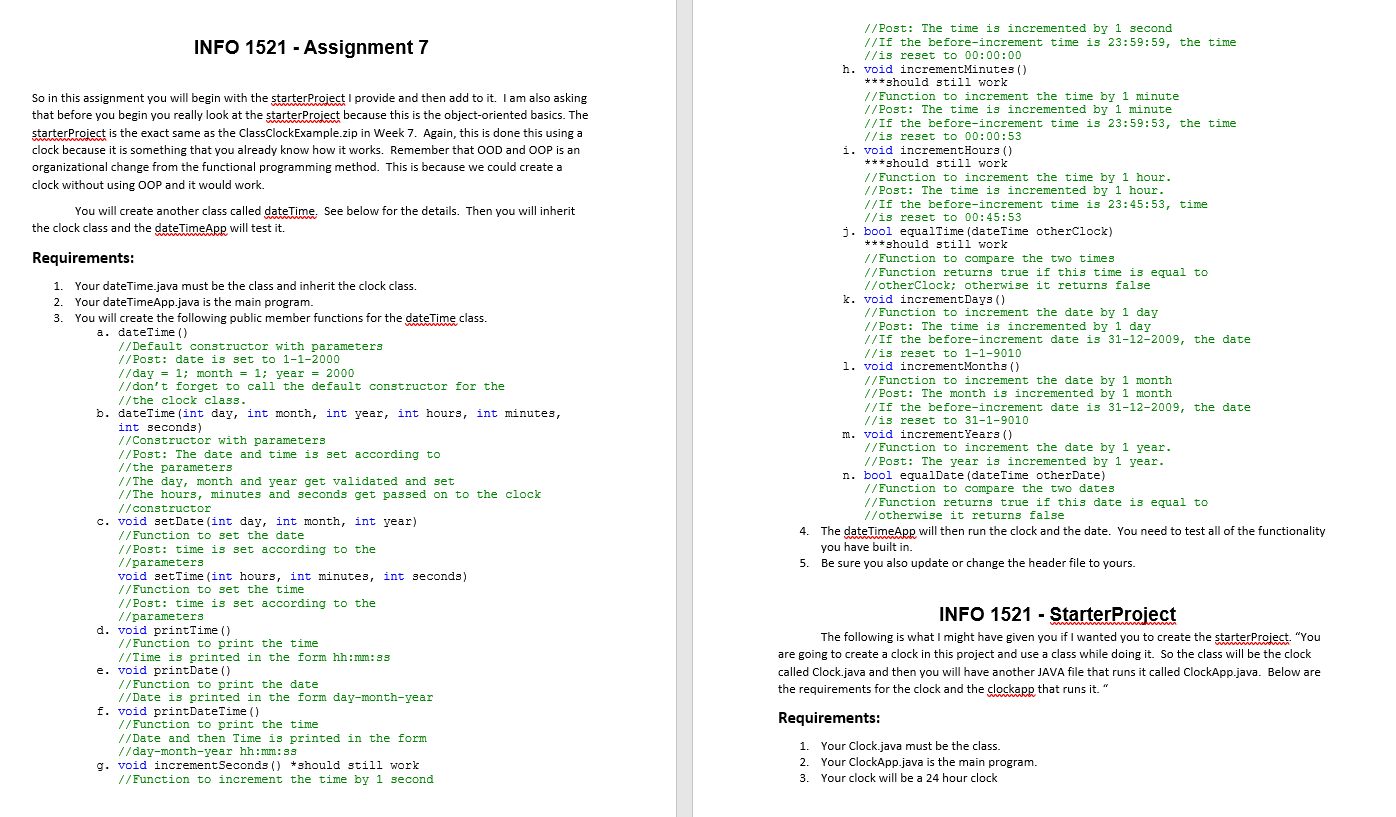 INFO 1521 - Assignment 7 So in this assignment you | Chegg.com