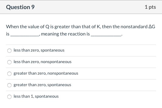 Solved Question 9 1 Pts When The Value Of Q Is Greater Th Chegg Com Solved Question 9 1 Pts When The Value Of Q Is Greater Th Chegg Com