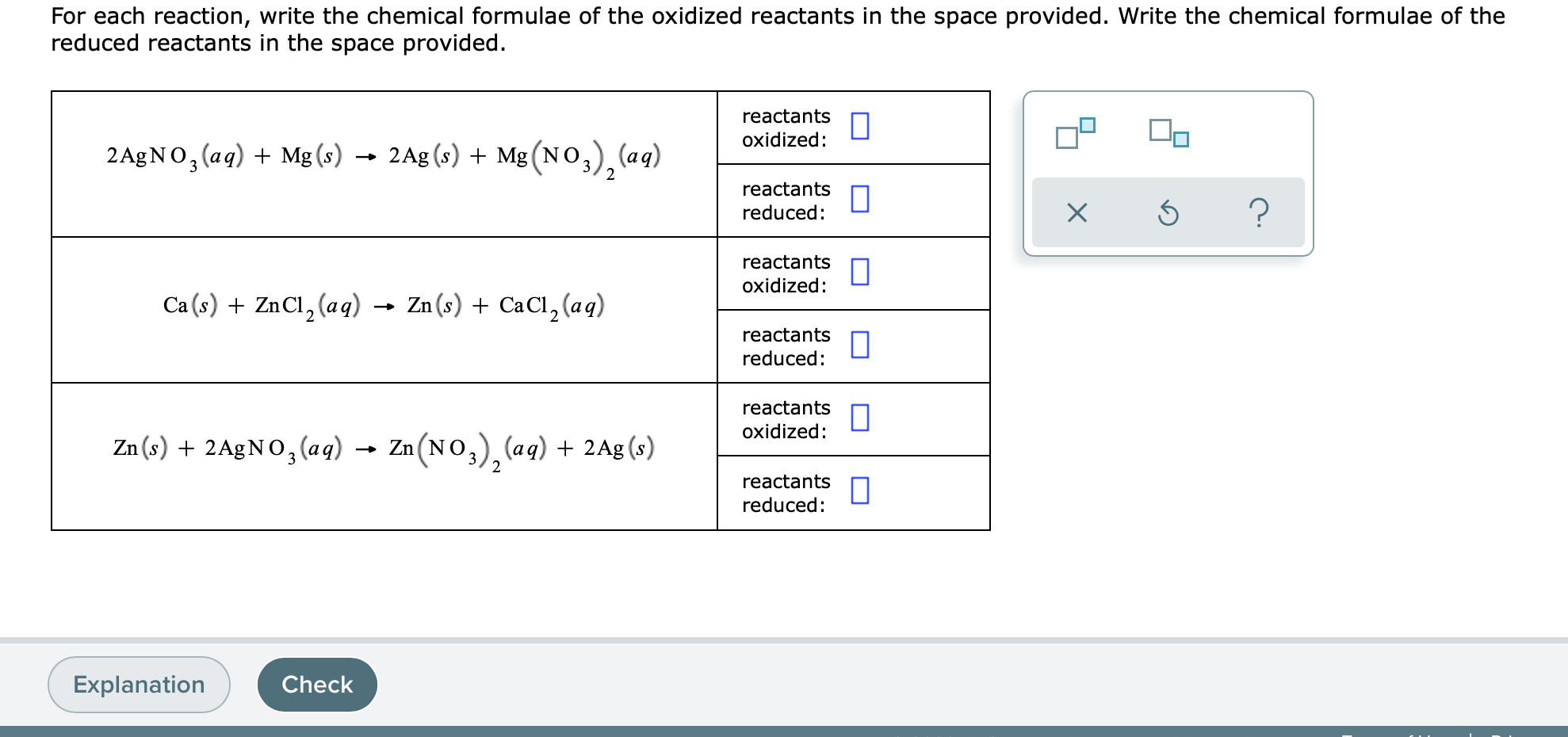 solved-for-each-reaction-write-the-chemical-formulae-of-the-chegg