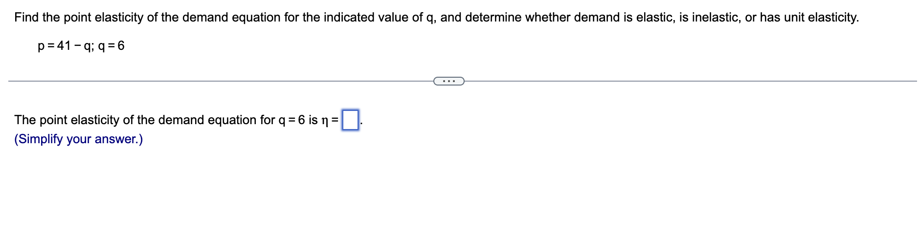 Solved Find the point elasticity of the demand equation for | Chegg.com