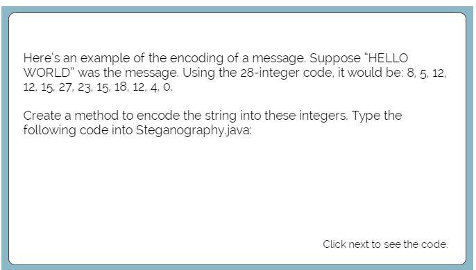 Solved Here's an example of the encoding of a message. | Chegg.com