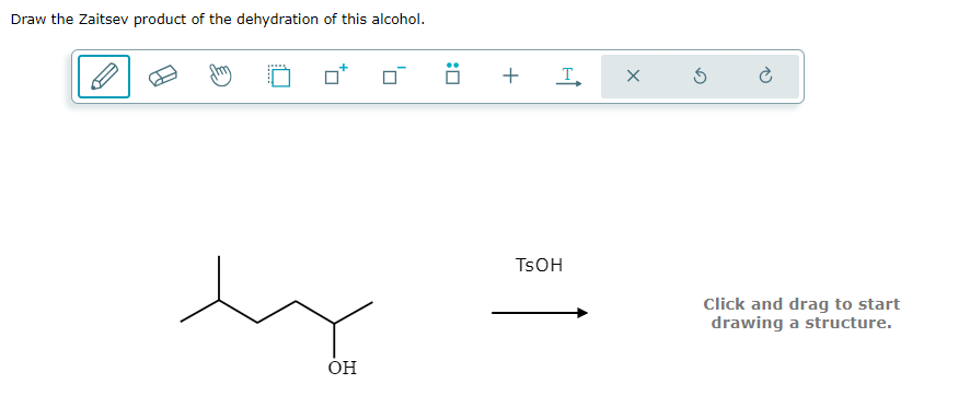 Solved Draw the Zaitsev product of the dehydration of this | Chegg.com