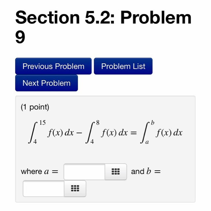 Solved Section 5.2: Problem 9 Previous Problem Problem List | Chegg.com