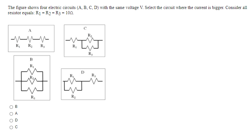 Solved The Figure Shows Four Electric Circuits (A, B, C, D) | Chegg.com