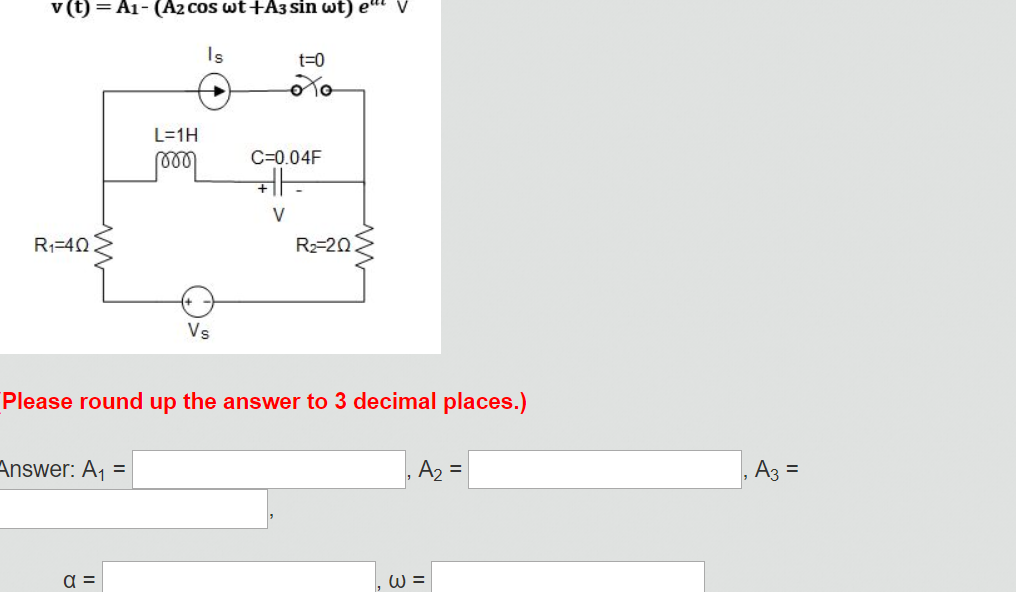 Solved The switch in the following circuit with current Chegg