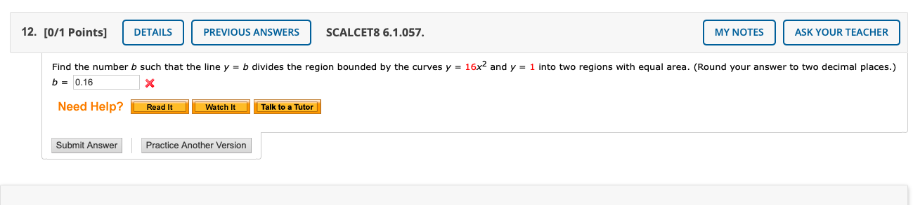 Solved Find The Number B Such That The Line Y = B Divides | Chegg.com