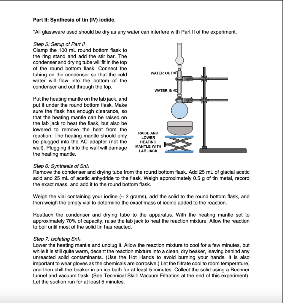 tin iodide experiment