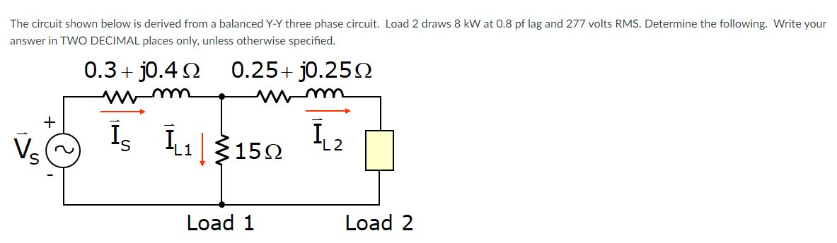 Solved The circuit shown below is derived from a balanced | Chegg.com