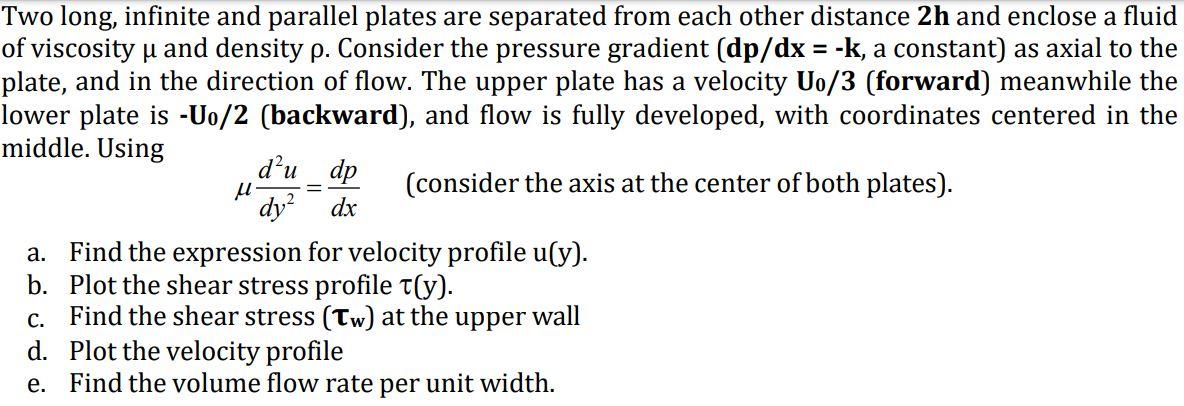 Solved Two long, infinite and parallel plates are separated | Chegg.com