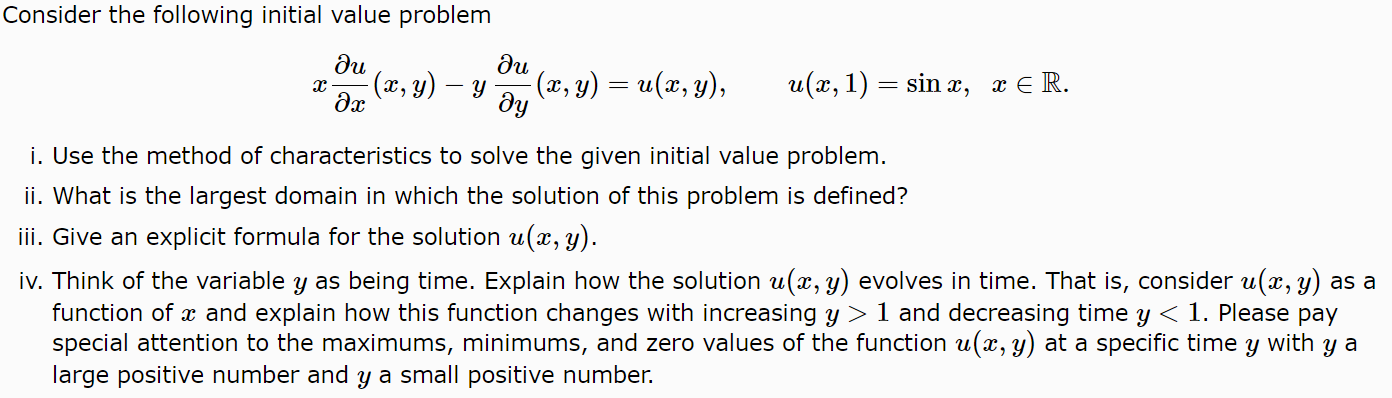 Solved Consider the following initial value problem | Chegg.com