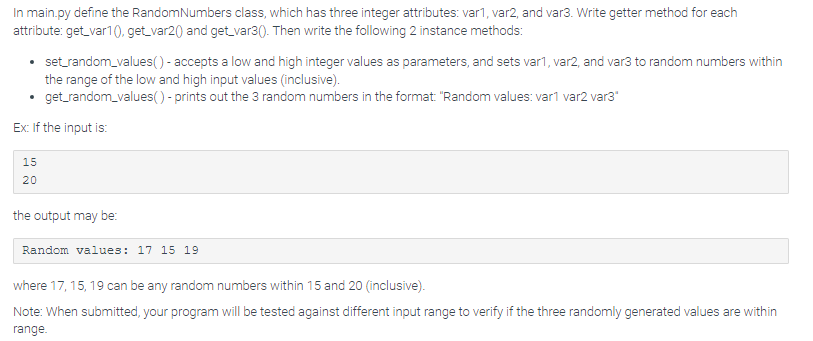 Solved please give your answer in python and use "get_var1" | Chegg.com