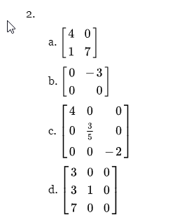 Solved In Exercises 1-2, classify the matrix as upper | Chegg.com