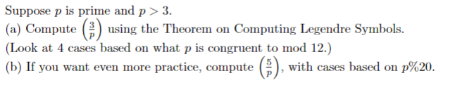 Solved Suppose P Is Prime And P > 3. (a) Compute (1) Using | Chegg.com