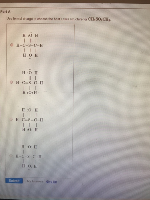 Solved Part A Use Formal Charge To Choose The Best Lewis 4120