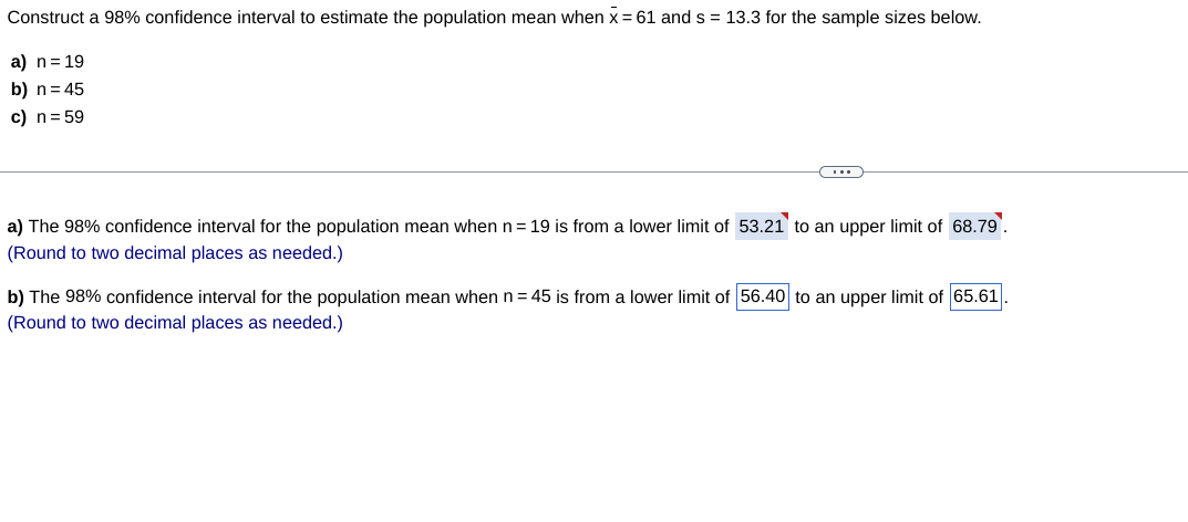 Construct a 98% confidence interval to estimate the | Chegg.com