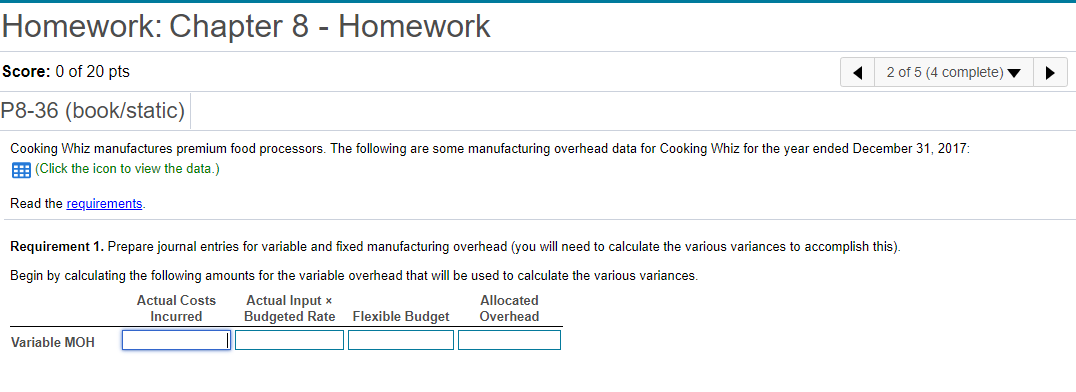 Solved Homework: Chapter 8 - Homework Score: 0 of 20 pts 2 | Chegg.com