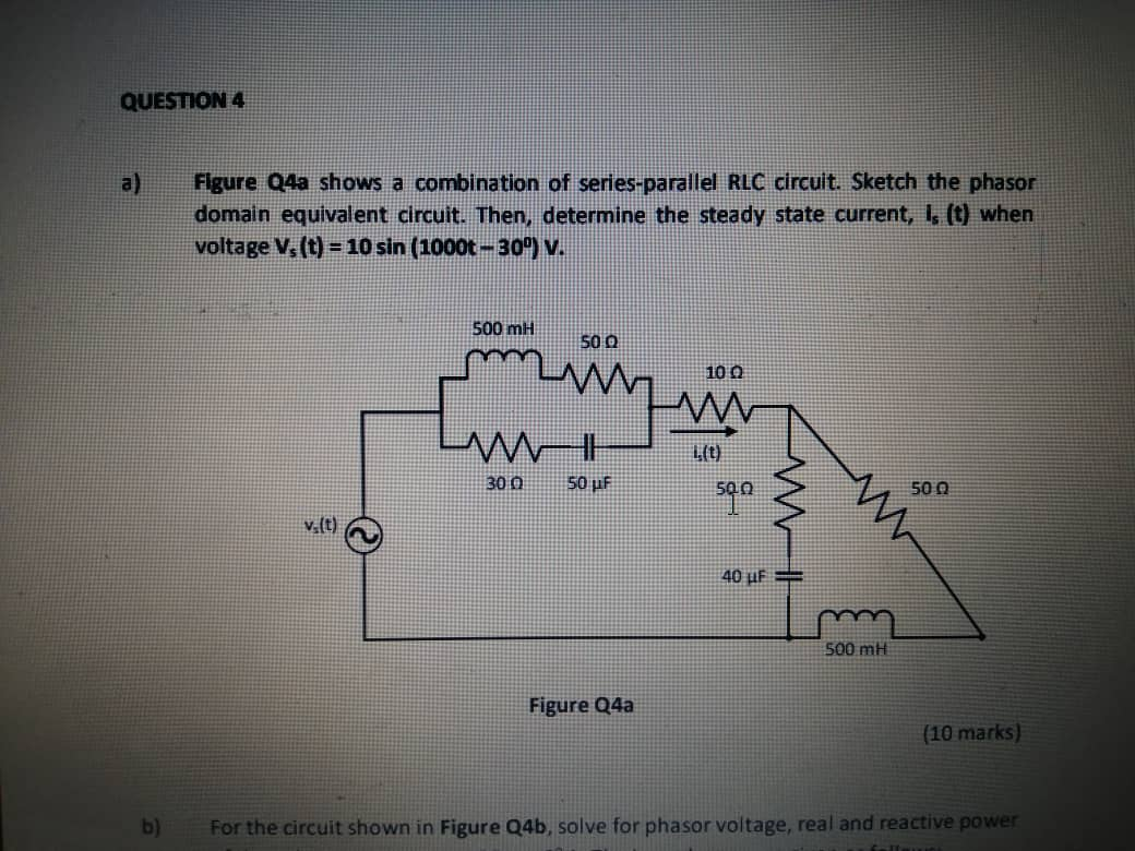 Solved QUESTION 4 a) Figure Q4a shows a combination of | Chegg.com
