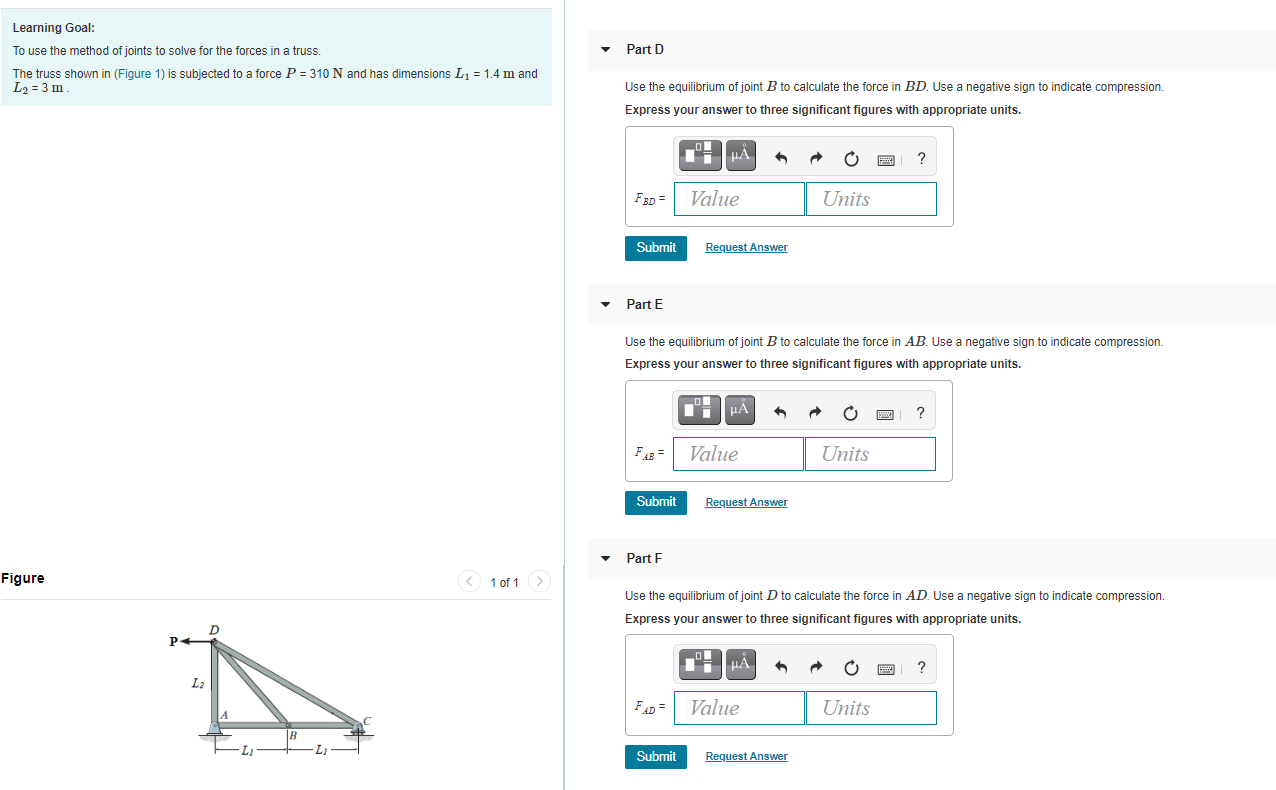 Solved Learning Goal: To Use The Method Of Joints To Solve | Chegg.com