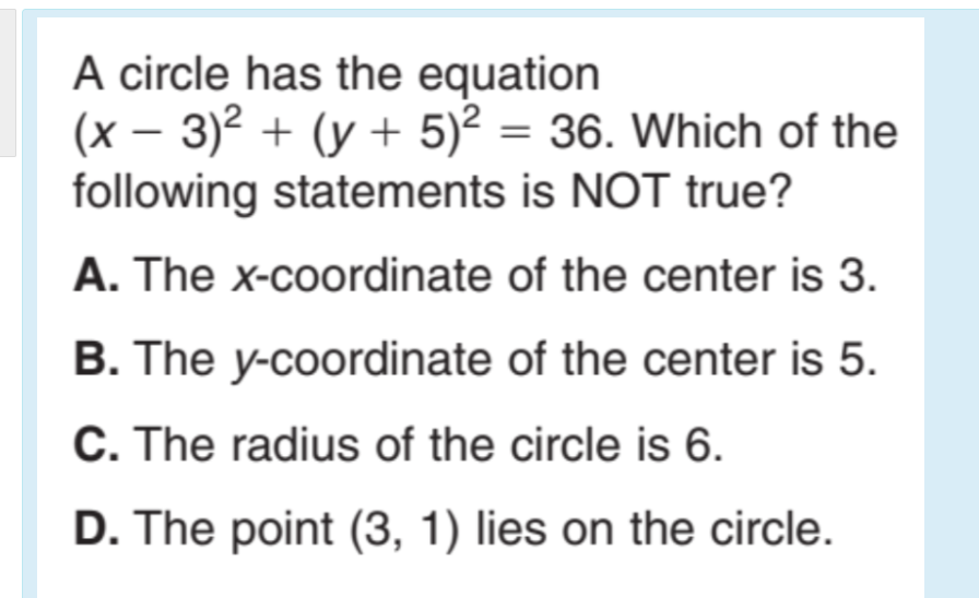 Solved C is the center of the circle shown below. С (-2,-1) | Chegg.com