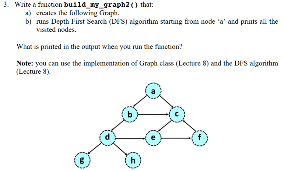 Solved 3. Write a function build_my_graph2 () that: a) | Chegg.com