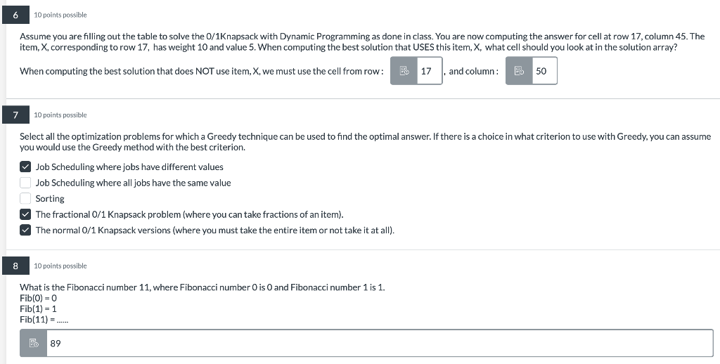 Solved 6 10 points possible Assume you are filling out the | Chegg.com