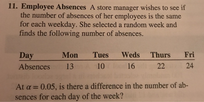 solved-11-employee-absences-a-store-manager-wishes-to-see-chegg