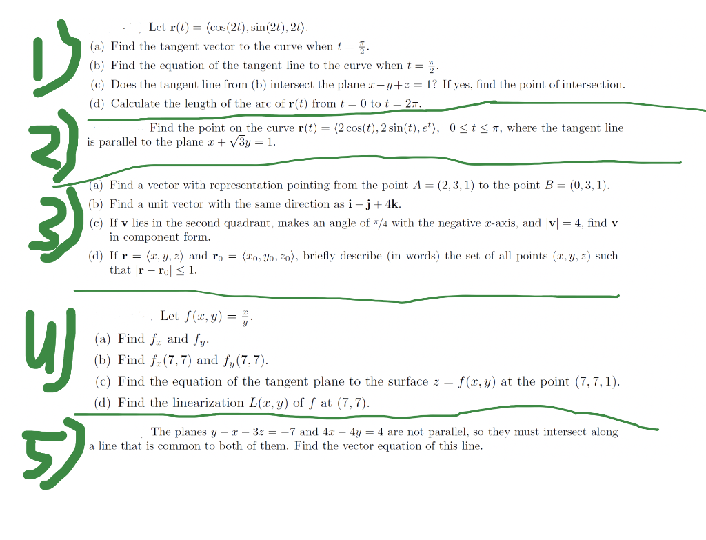 Solved Let r(t) = (cos(2t), sin(2t), 2t). (a) Find the | Chegg.com