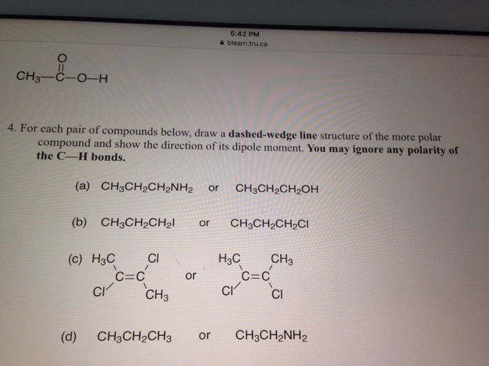 Solved 4. For each pair of compounds below, draw a | Chegg.com