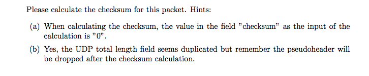 Solved 3. UDP: Look into the following IP packet enclosing a | Chegg.com