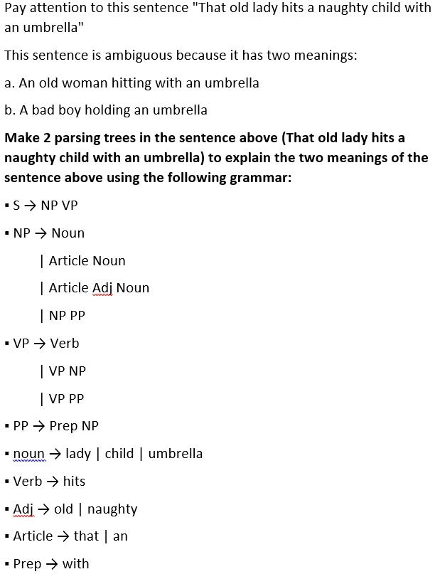 Solved Pay attention to this sentence "That old lady hits a