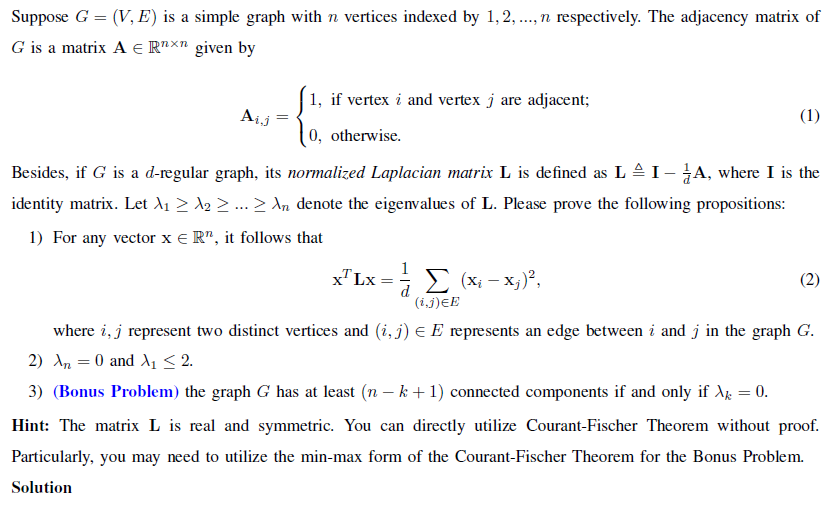 Suppose G V E Is A Simple Graph With N Vertic Chegg Com