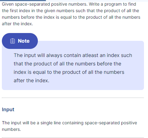 Solved Given Space Separated Positive Numbers Write A Chegg Com