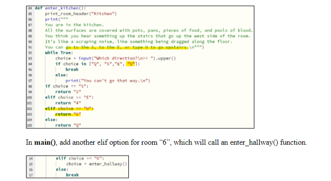 Create a python file called text_adventure_example.py | Chegg.com