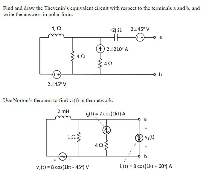 Solved Find And Draw The Thevenin's Equivalent Circuit With | Chegg.com