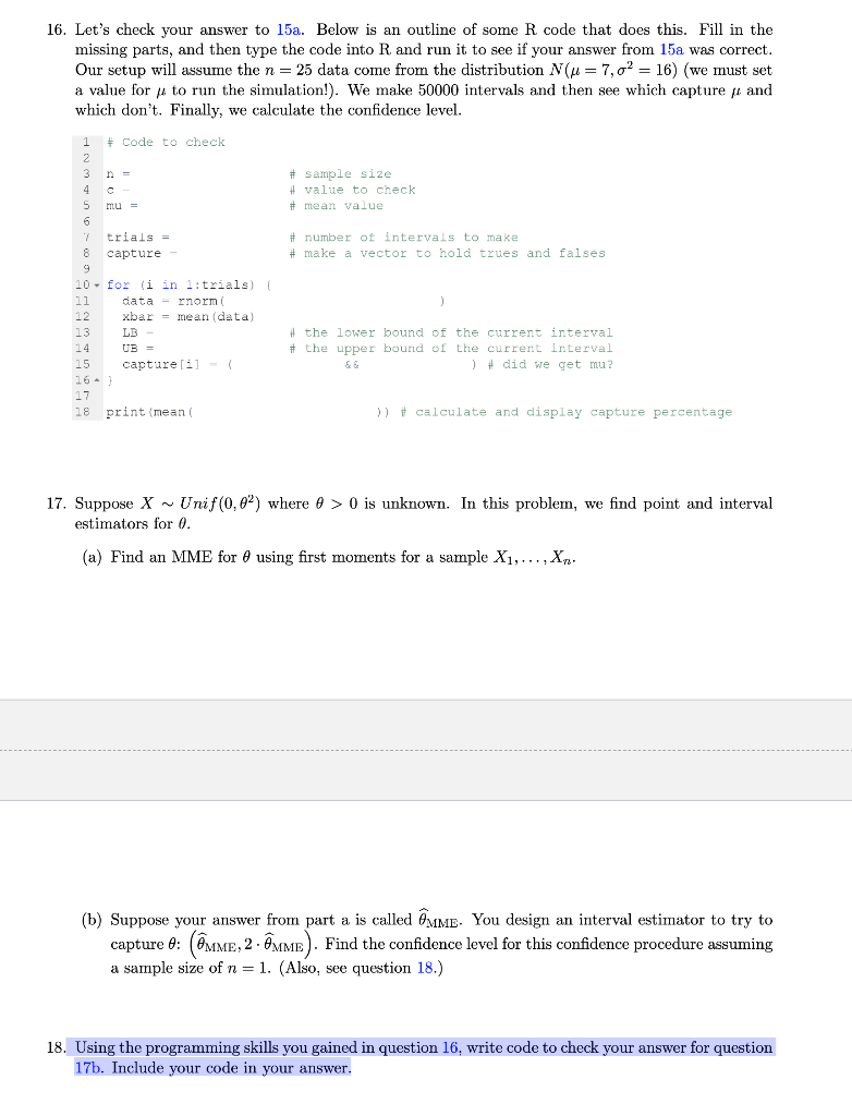 Solved 16. Let's check your answer to 15a. Below is an | Chegg.com