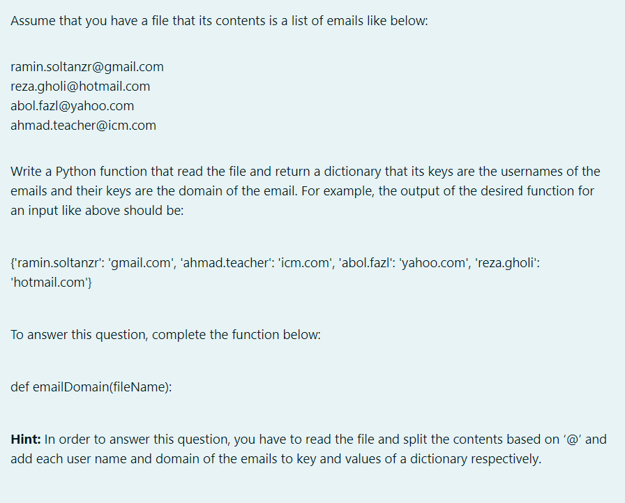 Solved It's a Python program Pls type out the code in format | Chegg.com