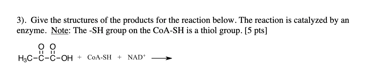 Solved 3). Give the structures of the products for the | Chegg.com