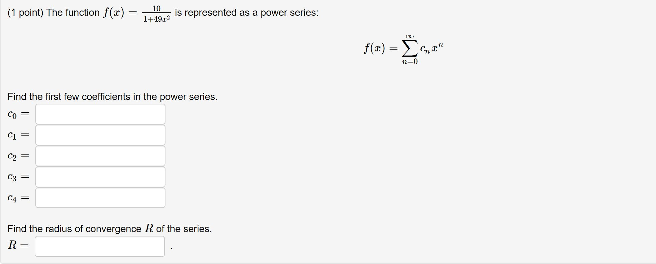 Solved 1 Point The Function F X 100 Is Represented Chegg Com