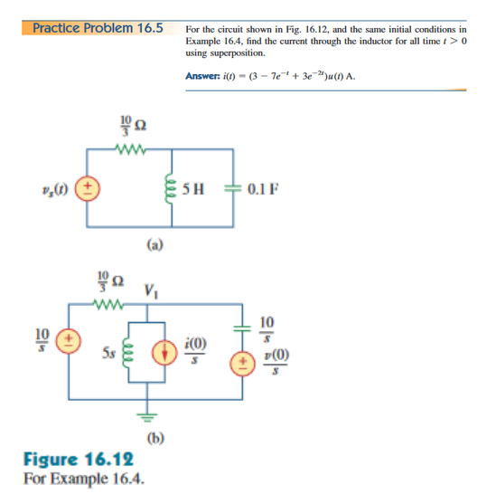 Solved Practice Problem 16.5 For the circuit shown in Fig. | Chegg.com