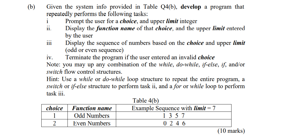 Solved (b) 111 Given The System Info Provided In Table | Chegg.com