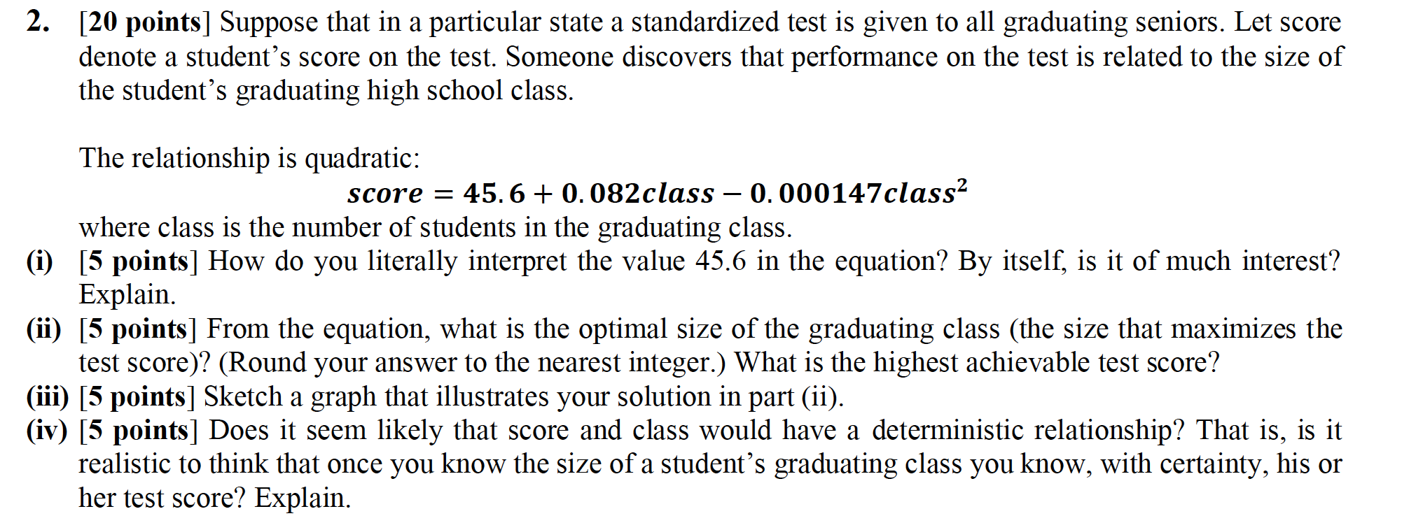 Solved 2. [20 points] Suppose that in a particular state a | Chegg.com
