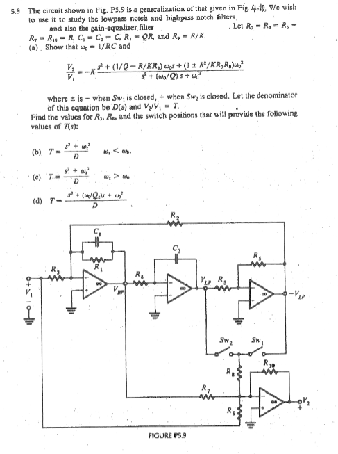 Solved 5.9 The circuit shown in Fig. P5.9 is a | Chegg.com