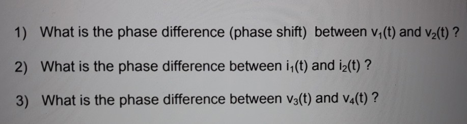 Solved Task Phase Difference Between Two Sinusoids Giv Chegg Com