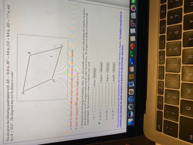 Solved You Are Given The Following Quadrilateral With | Chegg.com