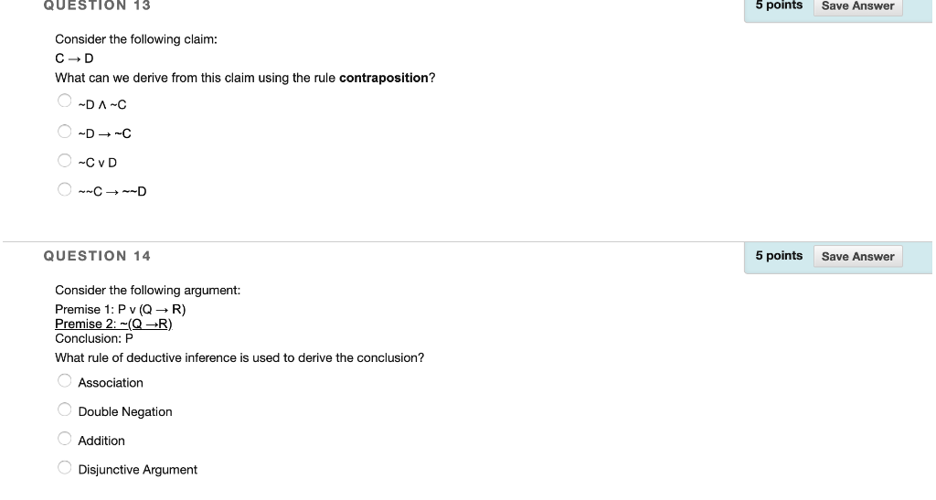 Solved QUESTION 13 5 points Save Answer Consider the | Chegg.com