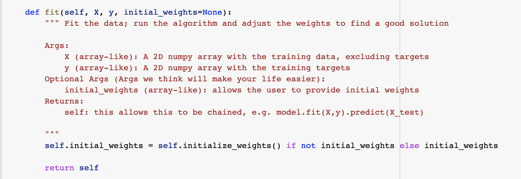 Solved I need help with this python code for a Perceptron | Chegg.com